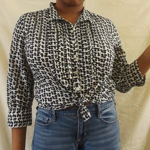 J.Crew mushroom print buttonup top